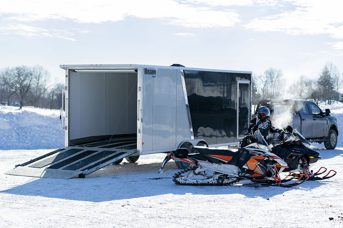 Enclosed Aluminum All-Sport Snowmobile Haulers by Mission Trailers