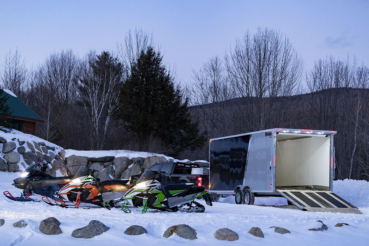 Mission All-Sport Snowmobile Trailer With Snowmobiles